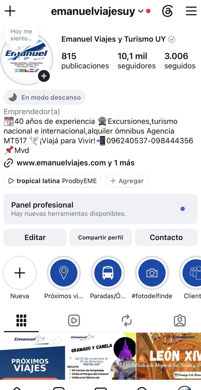Redes sociales de emanuel