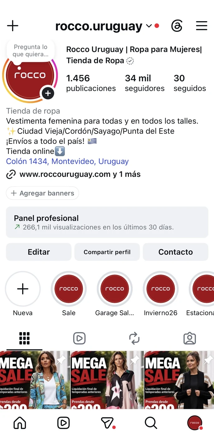 Redes sociales de rocco